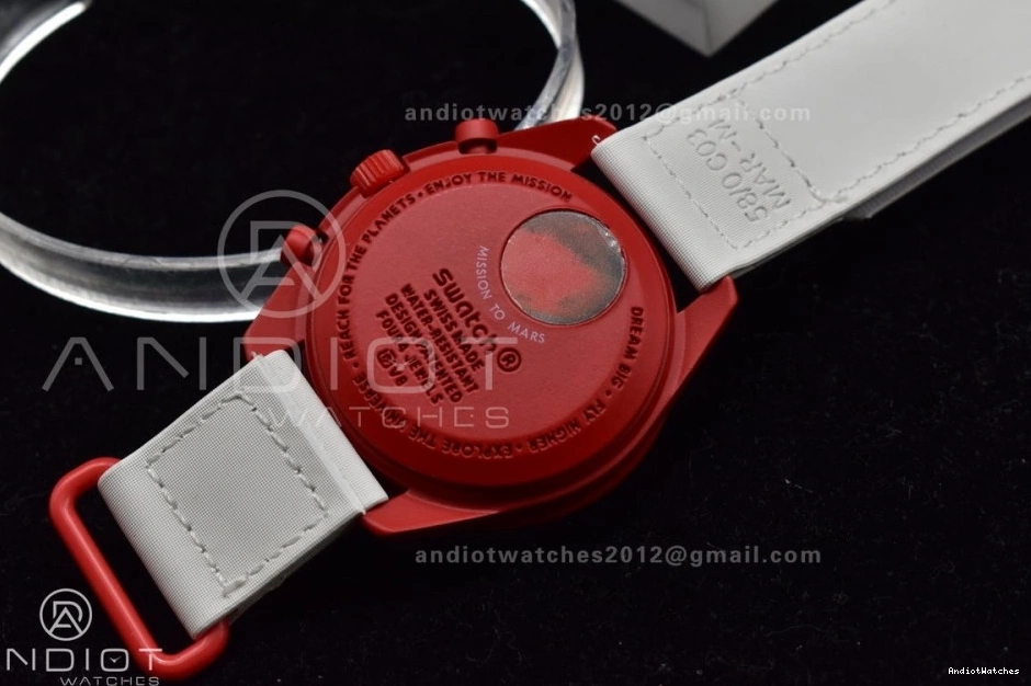 Moonwatch Strap x on UrbanChic Mission 1177 to Swatch Quartz Nylon Mars Bioceramic Omega 0212